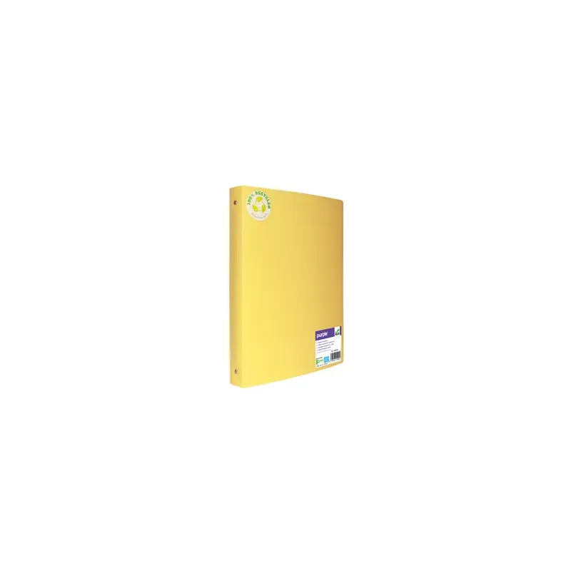 CLASSEUR POLYPRO DOS 40MM 4 ANNEAUX JAUNE - Qualité supérieure