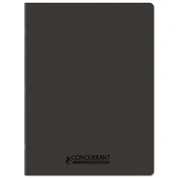 CAHIER POLYPRO NOIR 24X32 96P GRANDS CARREAUX 90G CONQUERANT