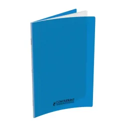 CAHIER POLYPRO BLEU 24X32 96P GRANDS CARREAUX 90G CONQUERANT