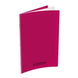 CAHIER POLYPRO ROSE 24X32 96P GRANDS CARREAUX 90G CONQUERANT