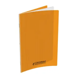 CAHIER POLYPRO ORANGE 24X32 96P GRANDS CARREAUX 90G CONQUERANT