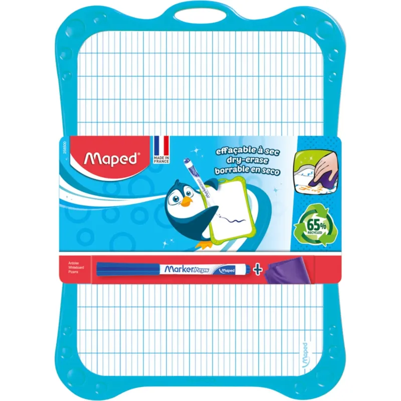 - KIT ARDOISE BLANCHE + FEUTRE EFFACABLE + CHIFFONNETTE